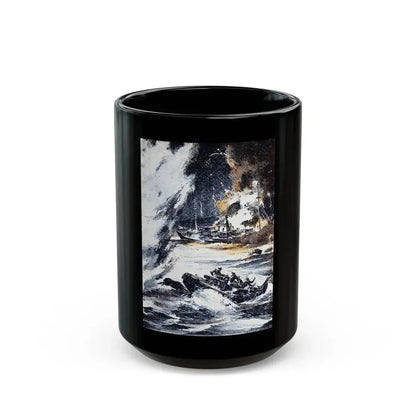 Action off Salerno (1), Blue Book Magazine, April 1948 - Black Coffee Mug 15oz - Go Mug Yourself