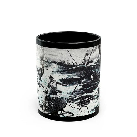 Action off Salerno (2), Blue Book Magazine, April 1948 - Black Coffee Mug 11oz - Go Mug Yourself
