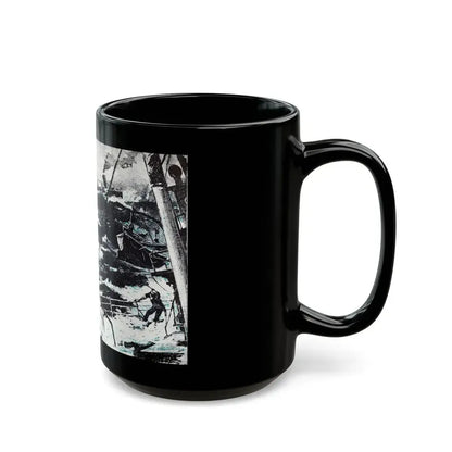 Action off Salerno (2), Blue Book Magazine, April 1948 - Black Coffee Mug - Go Mug Yourself