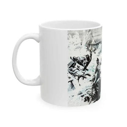 Action off Salerno (2), Blue Book Magazine, April 1948 - White Coffee Mug - Go Mug Yourself