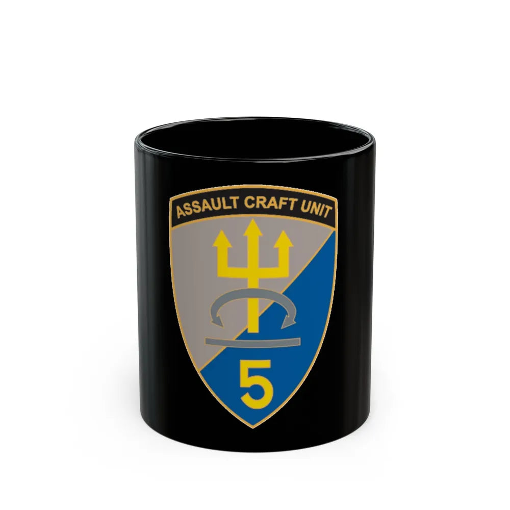 ACU 5 Assault Craft Unit Five (U.S. Navy) Black Coffee Mug-11oz-Go Mug Yourself