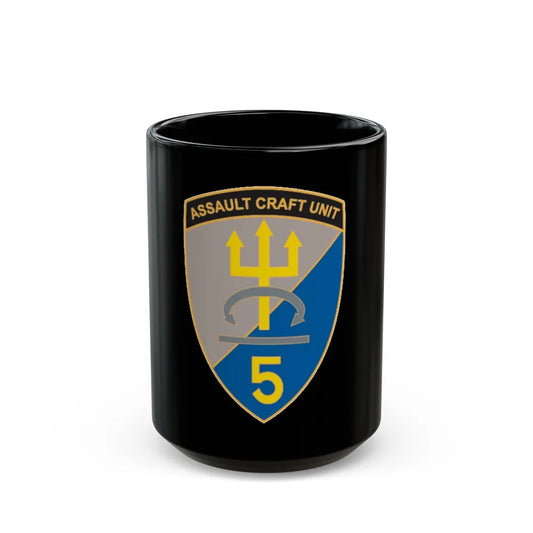 ACU 5 Assault Craft Unit Five (U.S. Navy) Black Coffee Mug-15oz-Go Mug Yourself