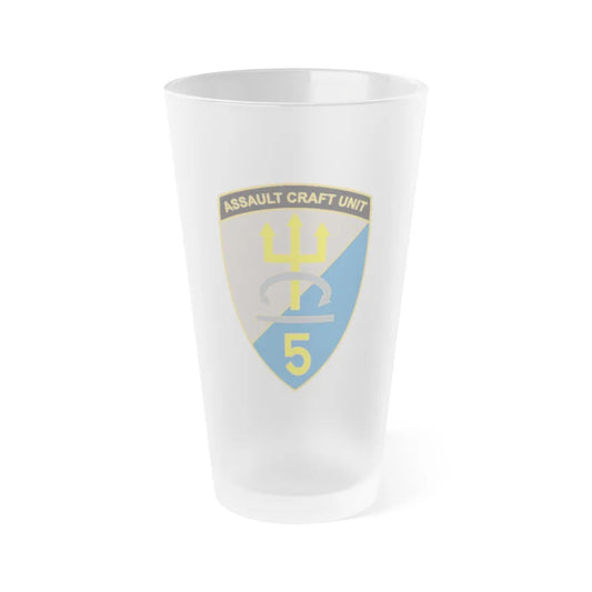 ACU 5 Assault Craft Unit Five (U.S. Navy) Frosted Pint Glass 16oz-Go Mug Yourself