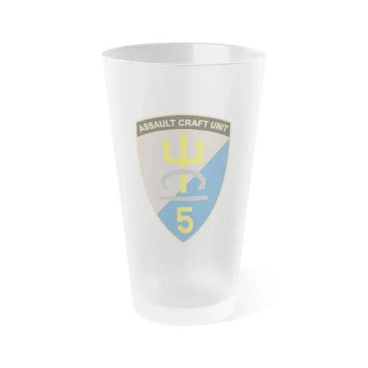 ACU 5 Assault Craft Unit Five (U.S. Navy) Frosted Pint Glass 16oz Default Title - Go Mug Yourself