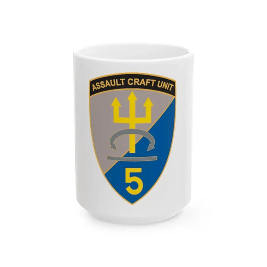 ACU 5 Assault Craft Unit Five (U.S. Navy) White Coffee Mug 15oz - Go Mug Yourself