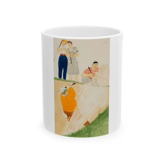 Acushnet Golf Balls advertisement, Saturday Evening Post, June 14, 1952 - White Coffee Mug-11oz-Go Mug Yourself