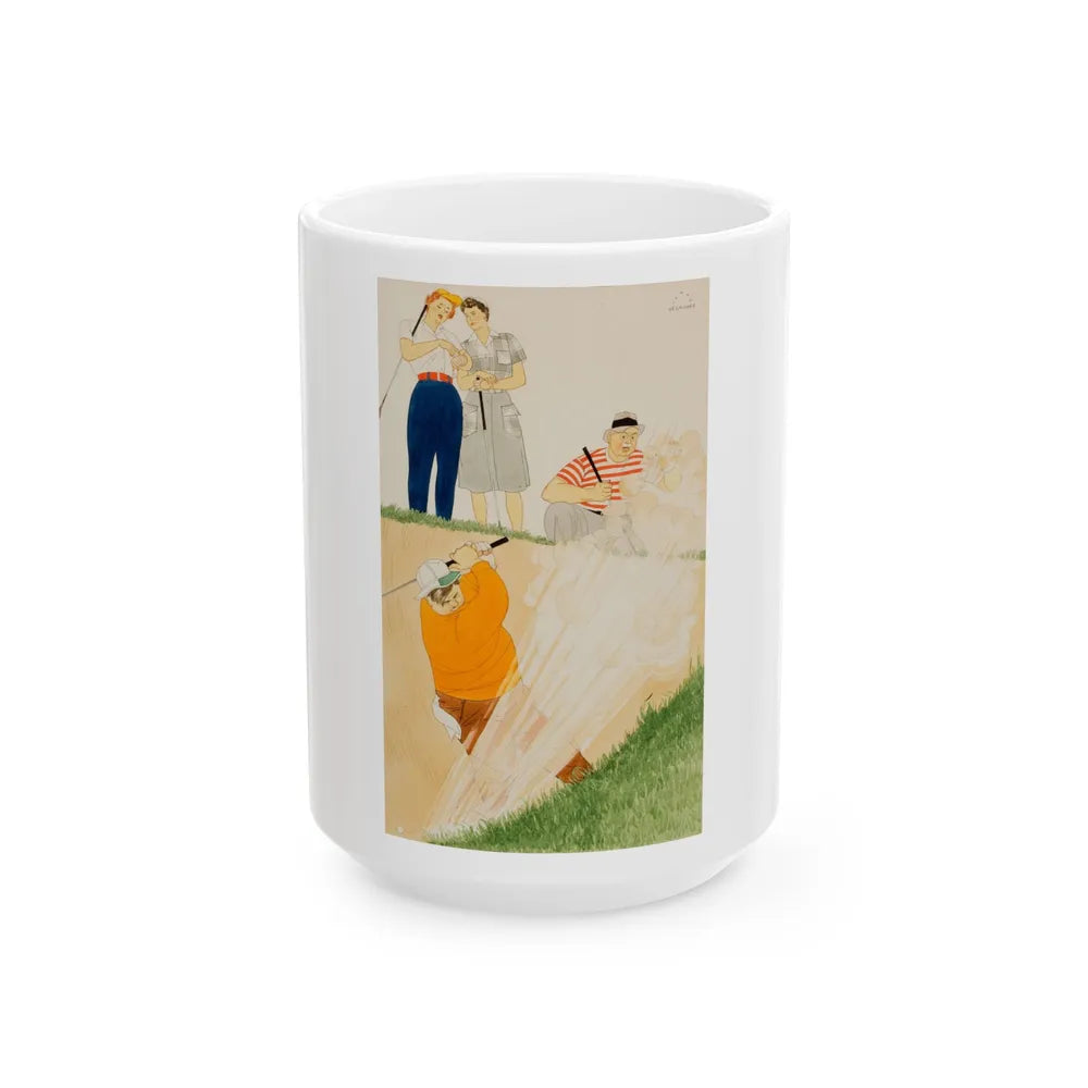 Acushnet Golf Balls advertisement, Saturday Evening Post, June 14, 1952 - White Coffee Mug-15oz-Go Mug Yourself