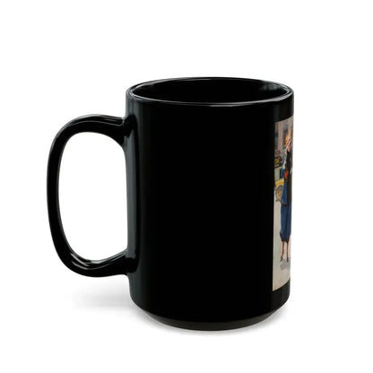Ad illustration - Black Coffee Mug - Go Mug Yourself