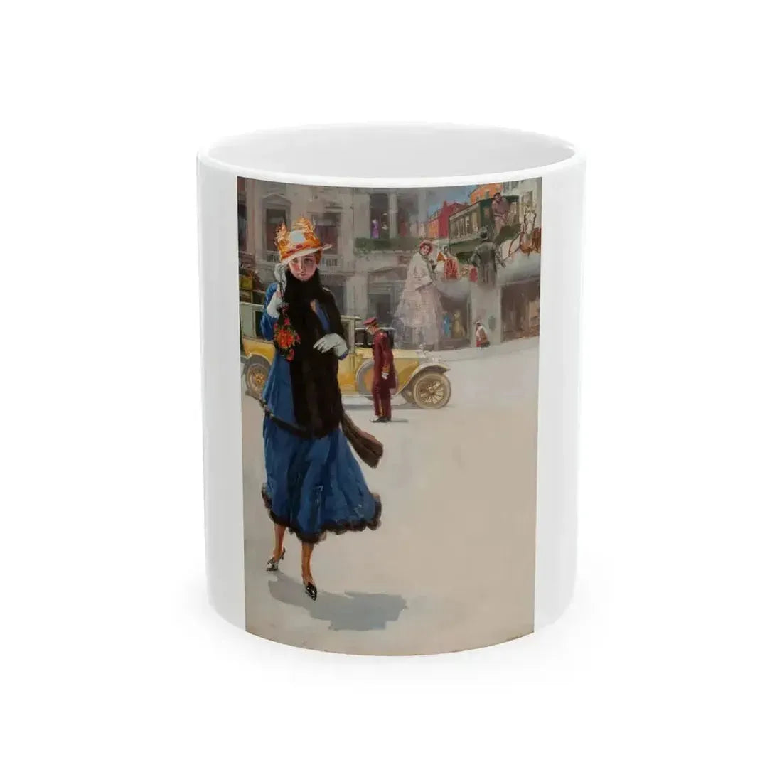 Ad illustration - White Coffee Mug 11oz - Go Mug Yourself