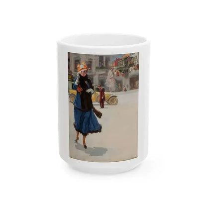 Ad illustration - White Coffee Mug 15oz - Go Mug Yourself