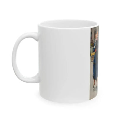 Ad illustration - White Coffee Mug - Go Mug Yourself