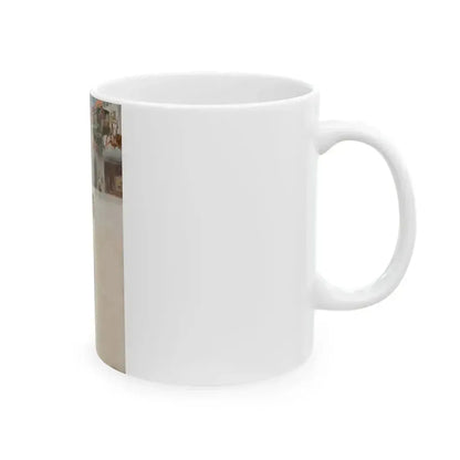 Ad illustration - White Coffee Mug - Go Mug Yourself