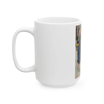 Ad illustration - White Coffee Mug - Go Mug Yourself