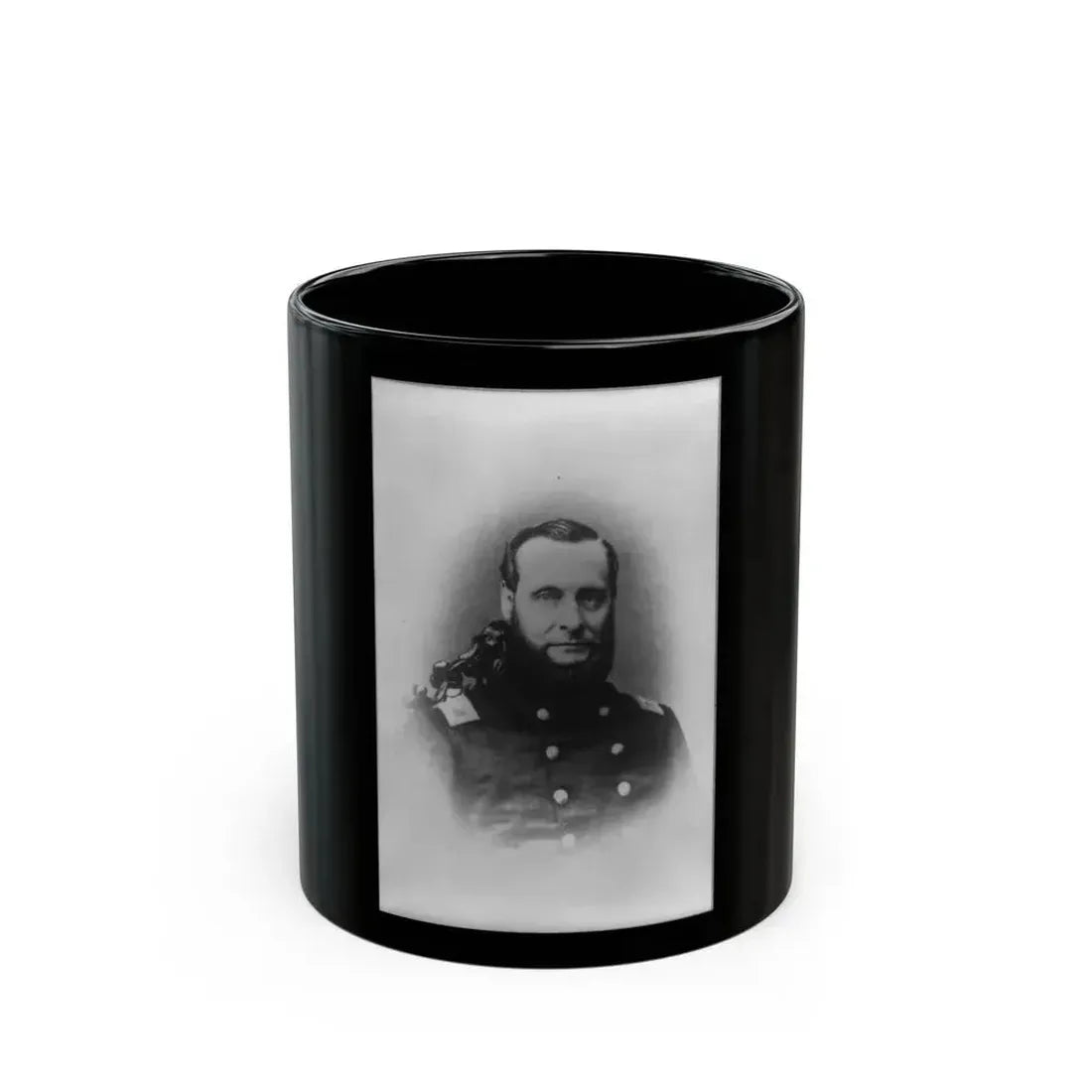 A.D. Streight, Head-And-Shoulders Portrait, Facing Right (U.S. Civil War) Black Coffee Mug 11oz - Go Mug Yourself