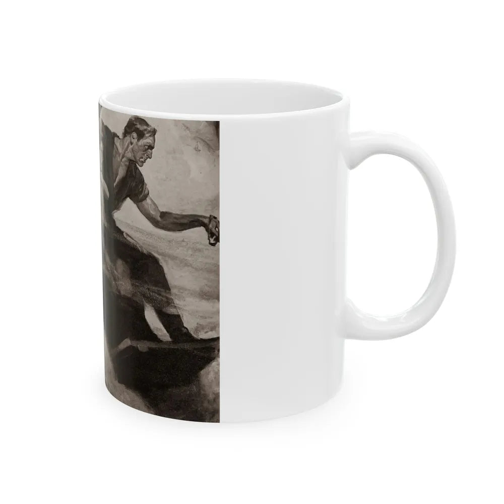 Escaping a Blaze, The Saturday Evening Post, October 16, 1937 - White Coffee Mug-Go Mug Yourself