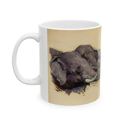 Feeding the Elephants - White Coffee Mug-Go Mug Yourself