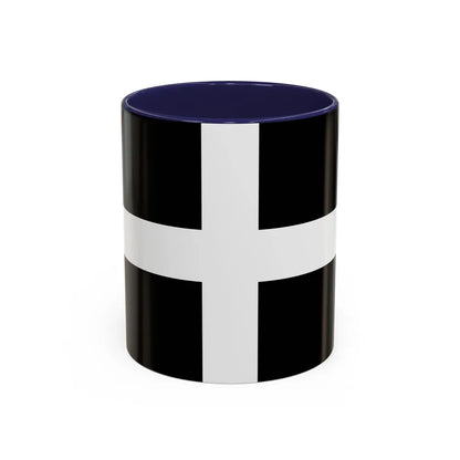 Flag of Cornwall UK - Accent Coffee Mug-11oz-Navy-Go Mug Yourself