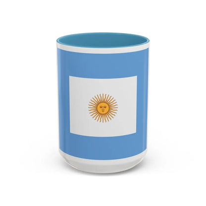 Naval Jack of Argentina - Accent Coffee Mug-15oz-Light Blue-Go Mug Yourself