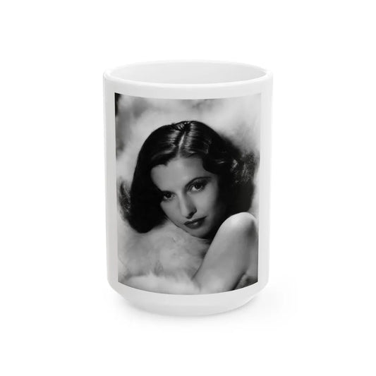 Barbara Stanwyck #192 (Vintage Female Icon) White Coffee Mug-15oz-Go Mug Yourself