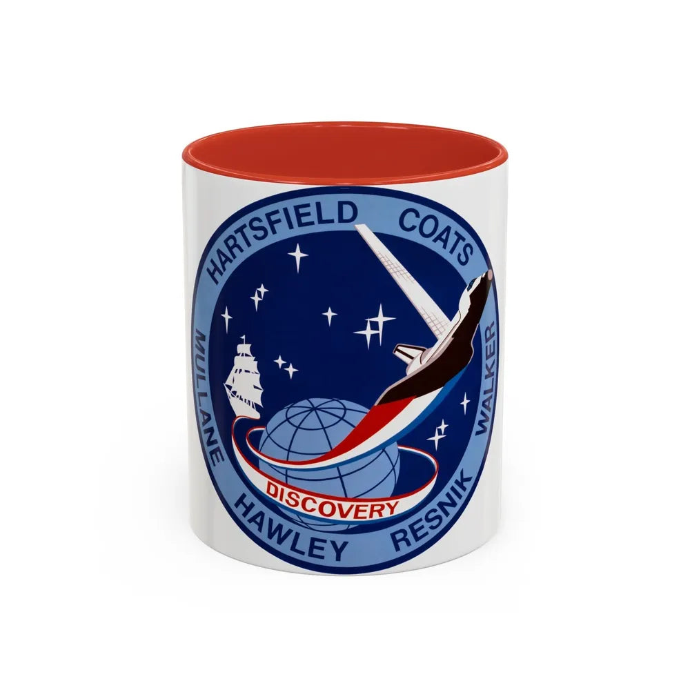 STS 41 d (NASA) Accent Coffee Mug-11oz-Red-Go Mug Yourself