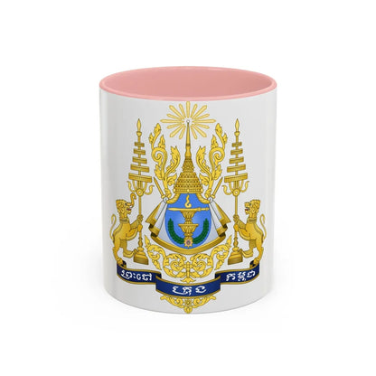 Royal arms of Cambodia - Accent Coffee Mug-11oz-Pink-Go Mug Yourself