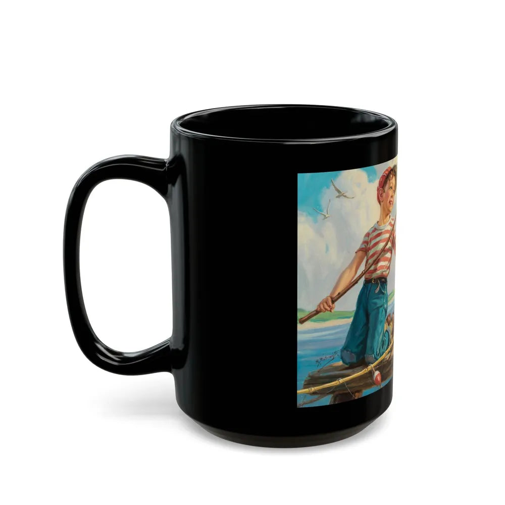 Dog in Net - Black Coffee Mug-Go Mug Yourself