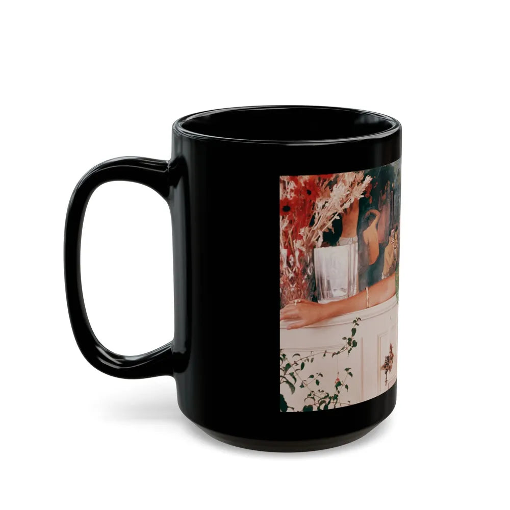 Jane Seymour #02 (Vintage Female Icon) Black Coffee Mug-Go Mug Yourself