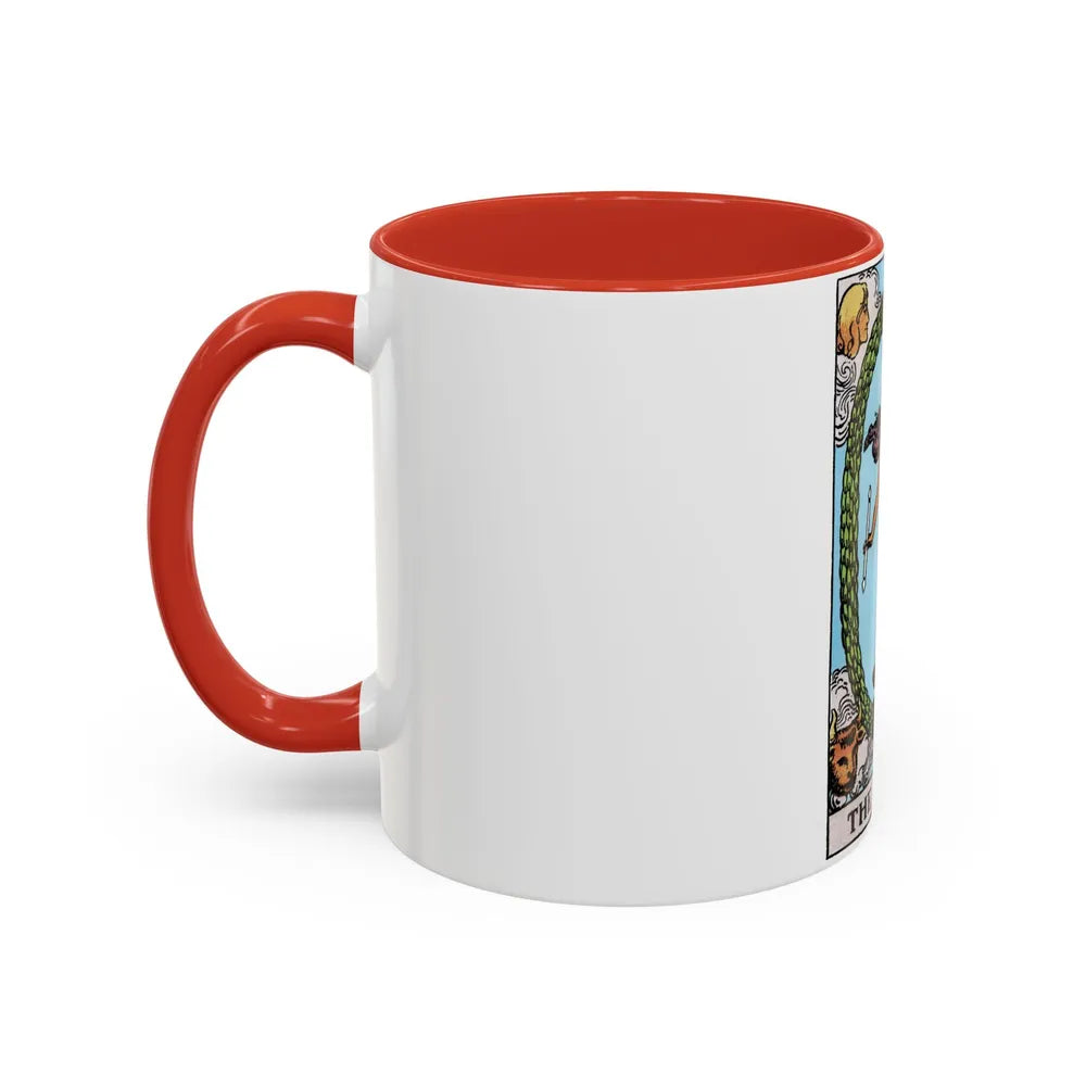 The World (Tarot Card) Accent Coffee Mug-Go Mug Yourself