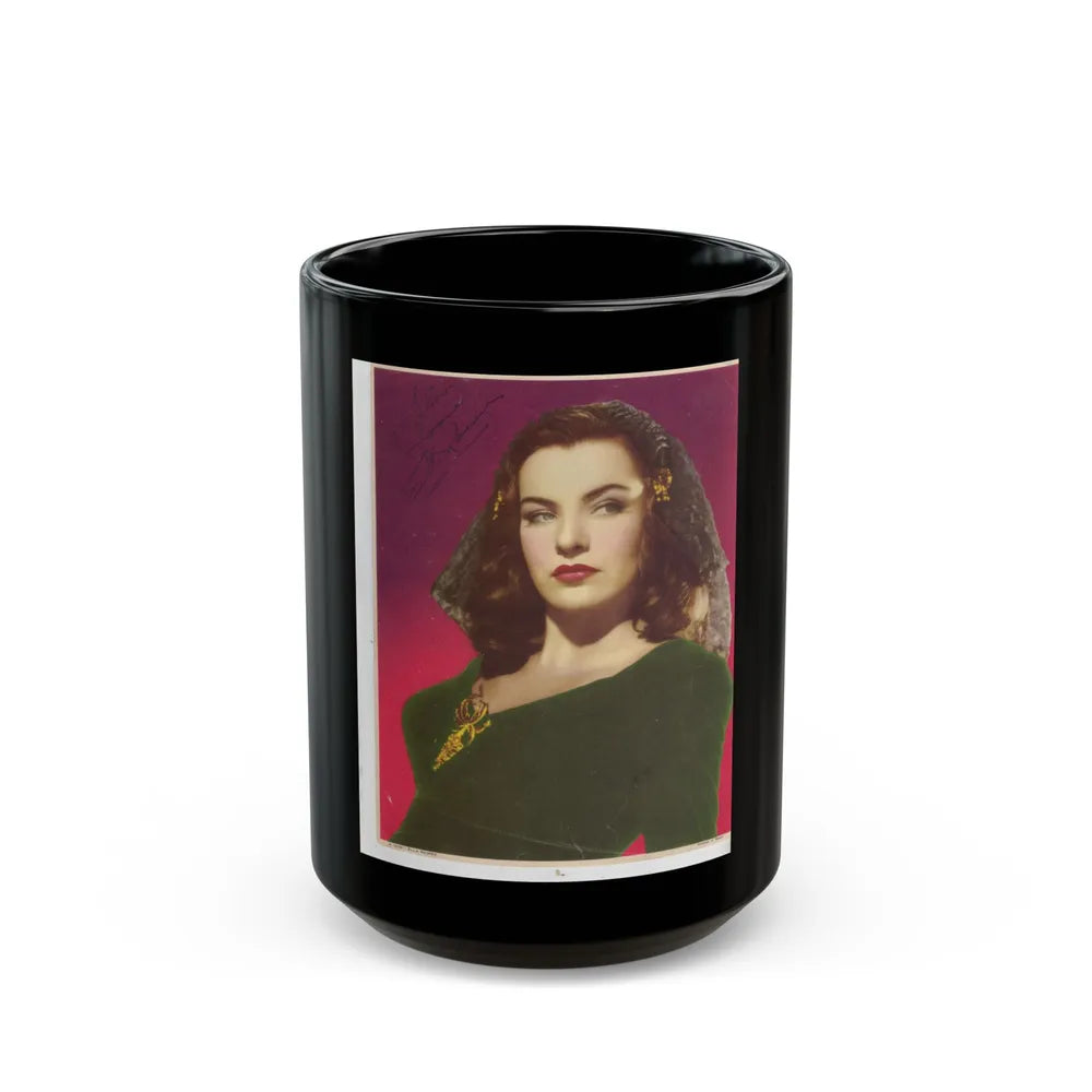 Ella Raines #118 (Vintage Female Icon) Black Coffee Mug-15oz-Go Mug Yourself