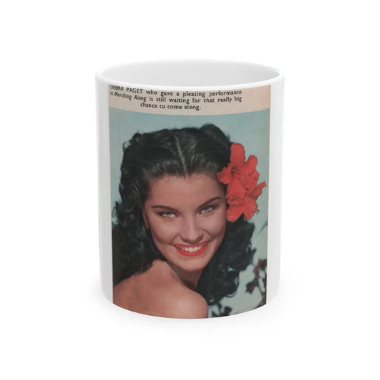 Debra Paget #515 - Magazine Clipping Color Photo & Caption from 1951 ''Bird Of Paradise'' '51 (Vintage Female Icon) White Coffee Mug-11oz-Go Mug Yourself