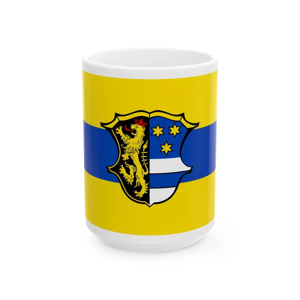 Flag of Neustadt an der Waldnaab Germany - White Coffee Mug-15oz-Go Mug Yourself