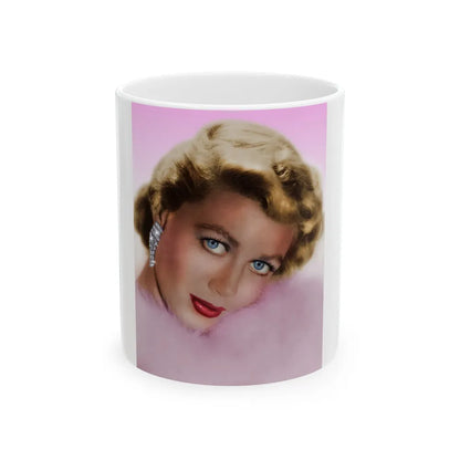 Dorothy Malone #173 (Vintage Female Icon) White Coffee Mug-11oz-Go Mug Yourself