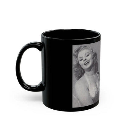 Norma Sykes #141 - 66 PHOTOGRAPHS OF Sabrina U.K. Pocket Mag. Pages 12 & 13 (Vintage Female Icon) Black Coffee Mug-Go Mug Yourself