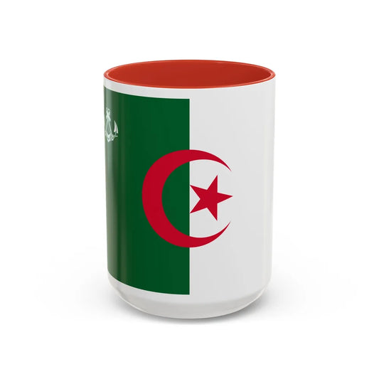 Naval Ensign of Algeria - Accent Coffee Mug-15oz-Red-Go Mug Yourself