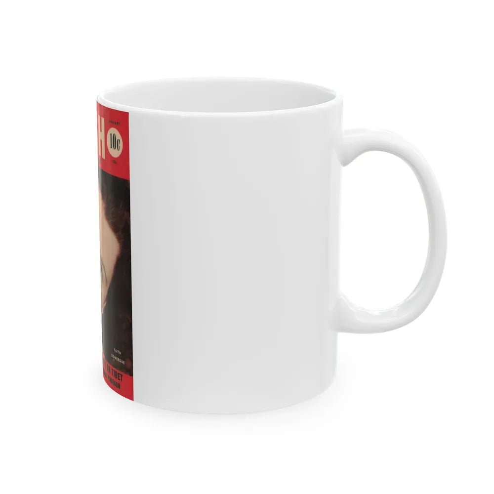 Faith Domergue #10 - Mag. Cover (Vintage Female Icon) White Coffee Mug-Go Mug Yourself