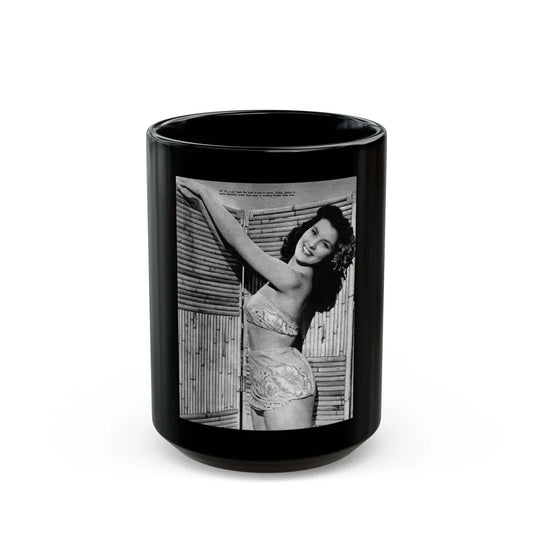 Debra Paget #172 (Vintage Female Icon) Black Coffee Mug-15oz-Go Mug Yourself