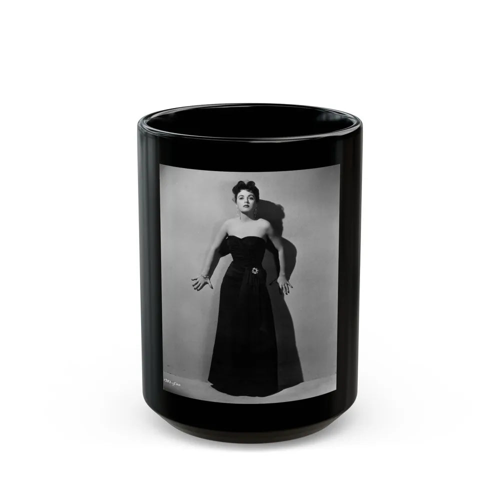 Faith Domergue #26 4 (Vintage Female Icon) Black Coffee Mug-15oz-Go Mug Yourself