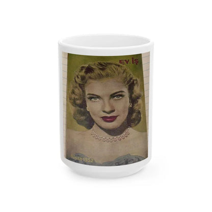 Lori Nelson #60 - Mag. Cover (Vintage Female Icon) White Coffee Mug-15oz-Go Mug Yourself