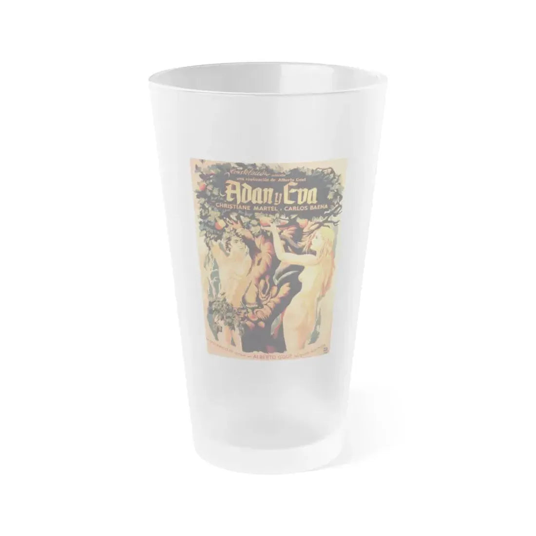 ADAM & EVE 1956 Movie Poster - Frosted Pint Glass 16oz Default Title - Go Mug Yourself