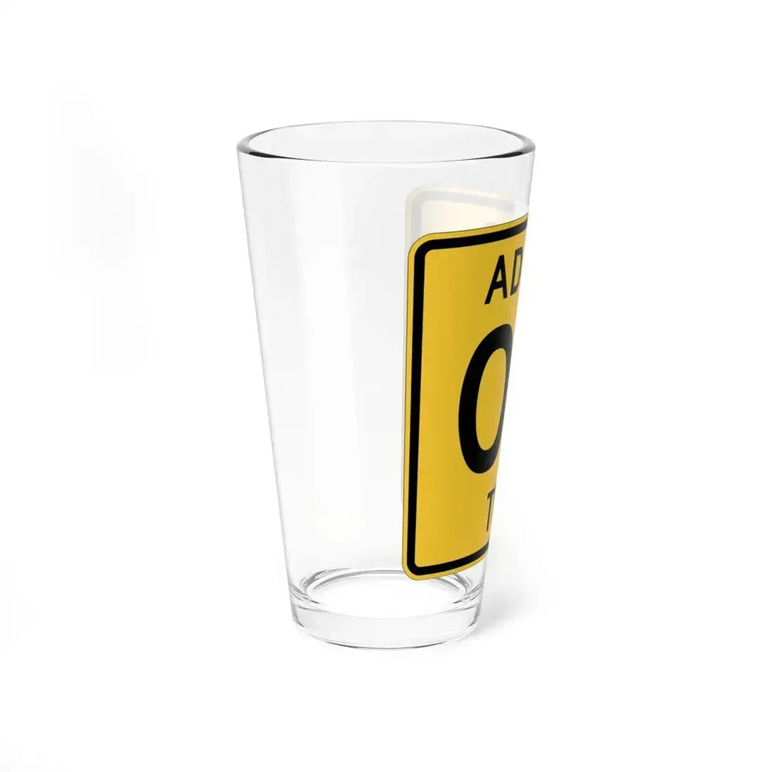 Adams Township Coshocton County Ohio route shield template (Ohio) (Road Sign) Pint Glass 16oz - Go Mug Yourself