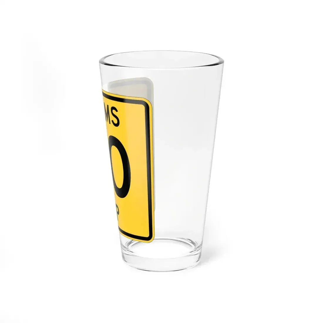 Adams Township Coshocton County Ohio route shield template (Ohio) (Road Sign) Pint Glass 16oz - Go Mug Yourself