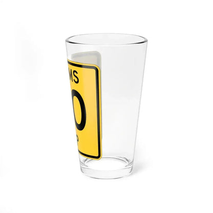 Adams Township Coshocton County Ohio route shield template (Ohio) (Road Sign) Pint Glass 16oz - Go Mug Yourself