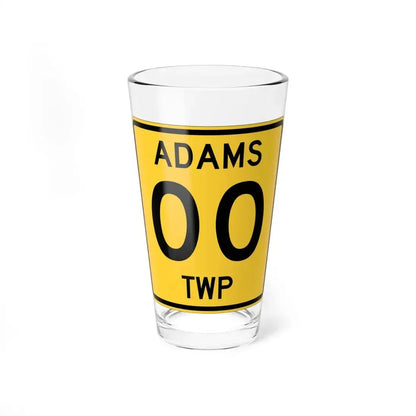 Adams Township Coshocton County Ohio route shield template (Ohio) (Road Sign) Pint Glss 16oz 16oz - Go Mug Yourself
