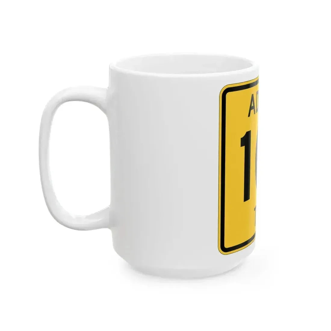 Adams Township Route 101 Coshocton County Ohio (Ohio) (Road Sign) White Coffee Mug - Go Mug Yourself