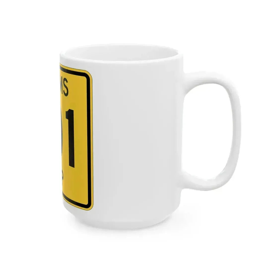 Adams Township Route 101 Coshocton County Ohio (Ohio) (Road Sign) White Coffee Mug - Go Mug Yourself
