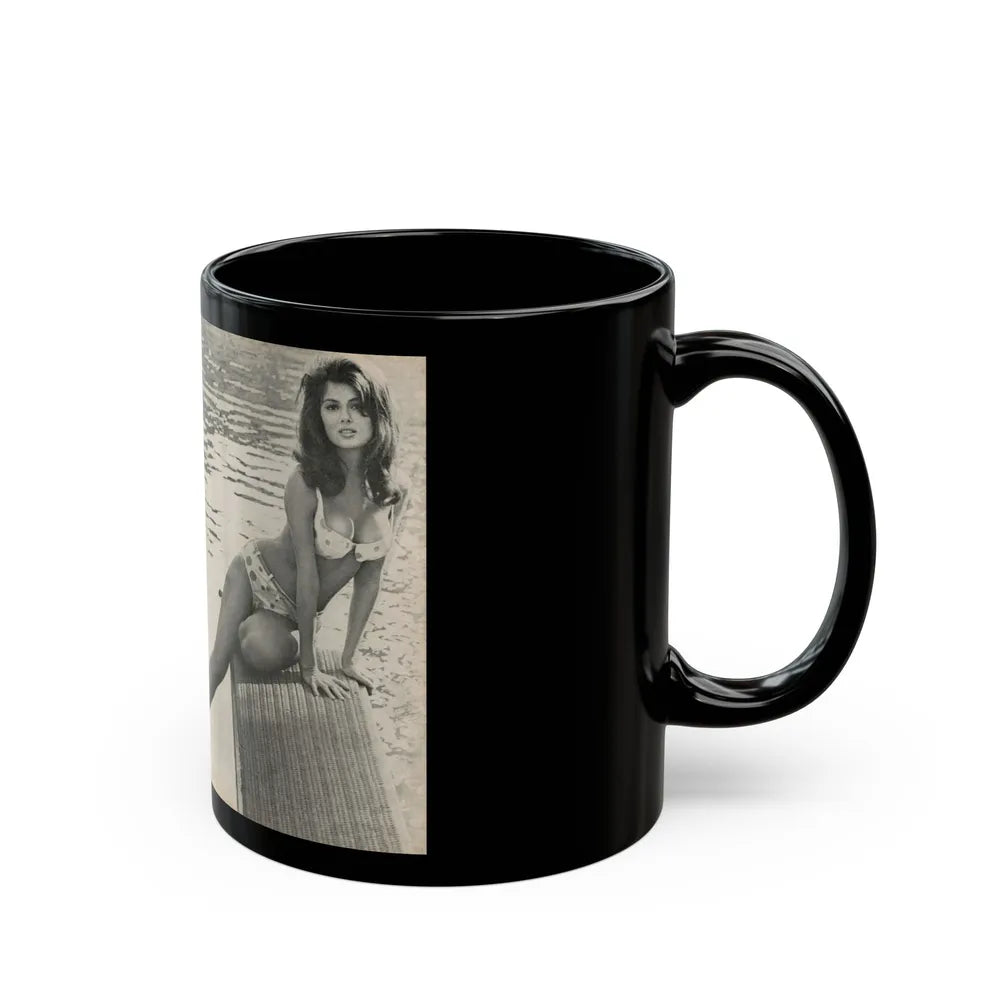 Pamela Tiffin #36 - 2 Mag. Pages (Vintage Female Icon) Black Coffee Mug-Go Mug Yourself