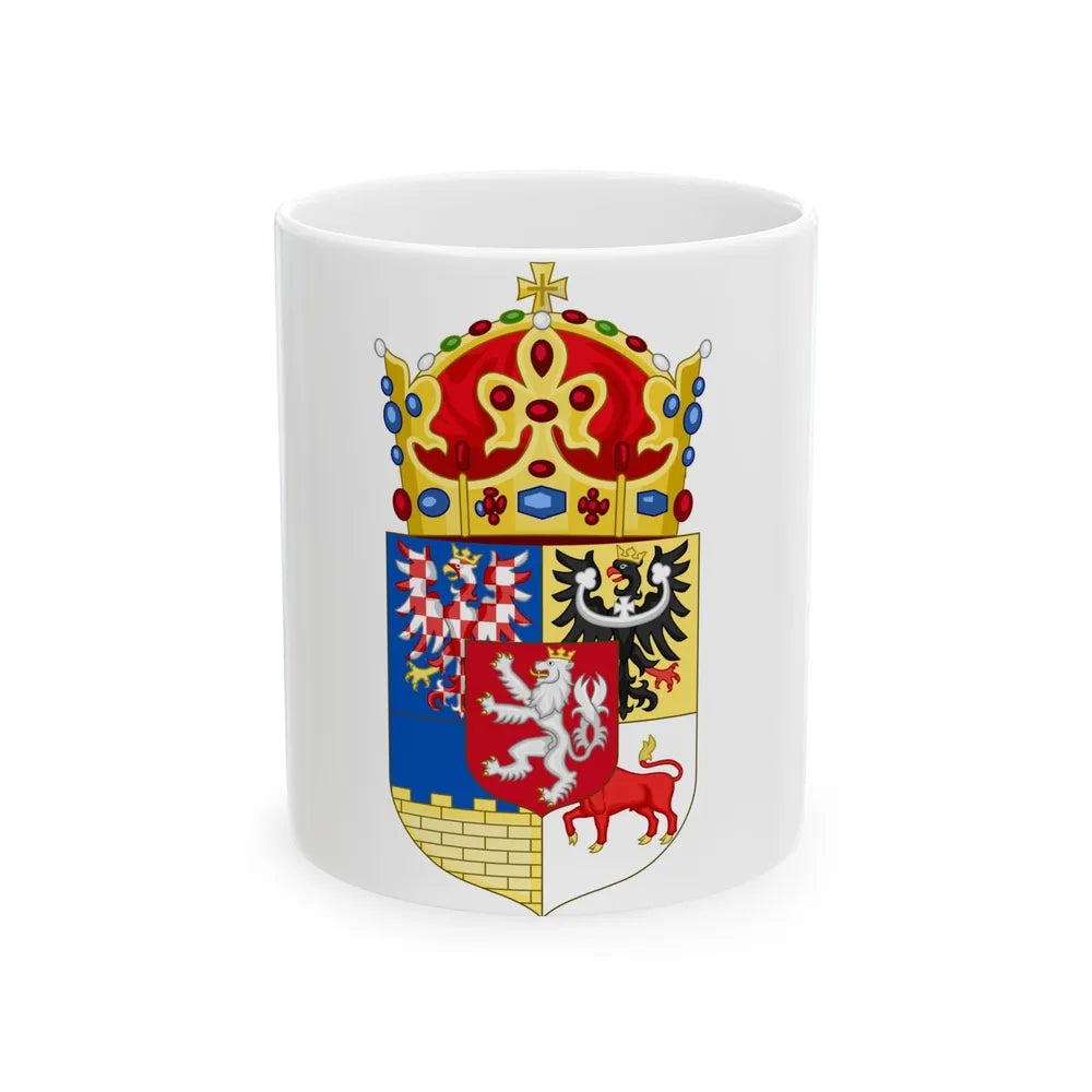 Coat of arms of Bohemian Crown - White Coffee Mug-11oz-Go Mug Yourself