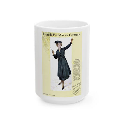 French War-Work Costume, Women's Home Companion, September 1917 - White Coffee Mug-15oz-Go Mug Yourself