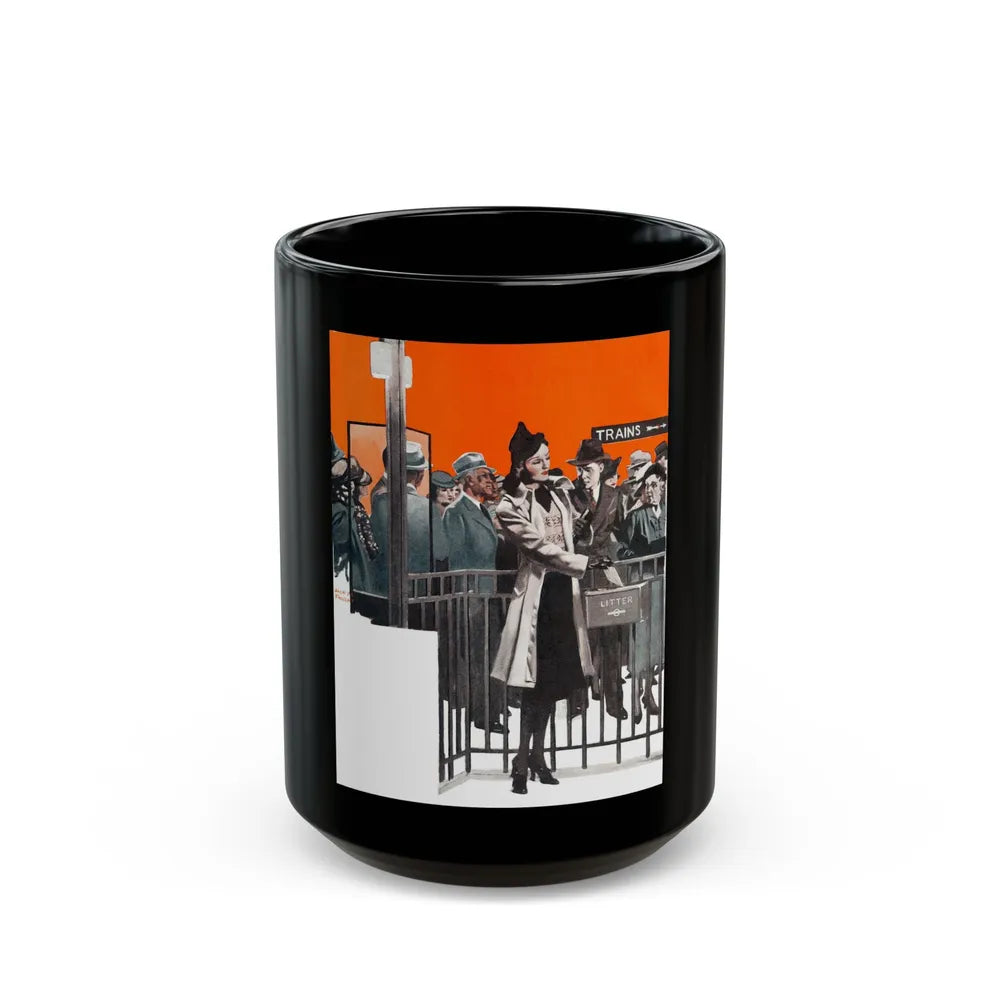 Friend Of The Family by Peter Coats (1), Britannia And Eve magazine, 1939 - Black Coffee Mug-15oz-Go Mug Yourself