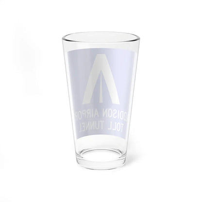 Addison Airport Toll Tunnel logo (Texas) (Road Sign) Pint Glass 16oz - Go Mug Yourself